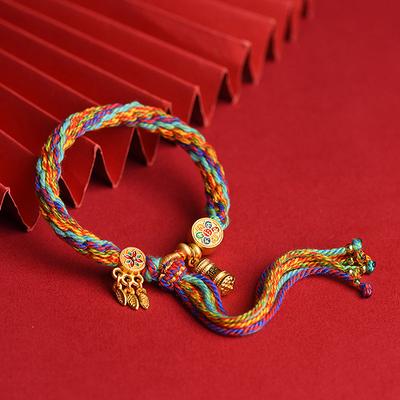 Versatile Hand Woven Prayer Bracelet For Women Men Mini Tibetan Buddhist Mantra Meditation Bracelets Jewelry Accessories Gifts