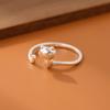 925 Sterling Silver Jewelry Hot Popular New Fashion Korean Small Fresh Cute Cat Animal Opening Simple Rings    R004