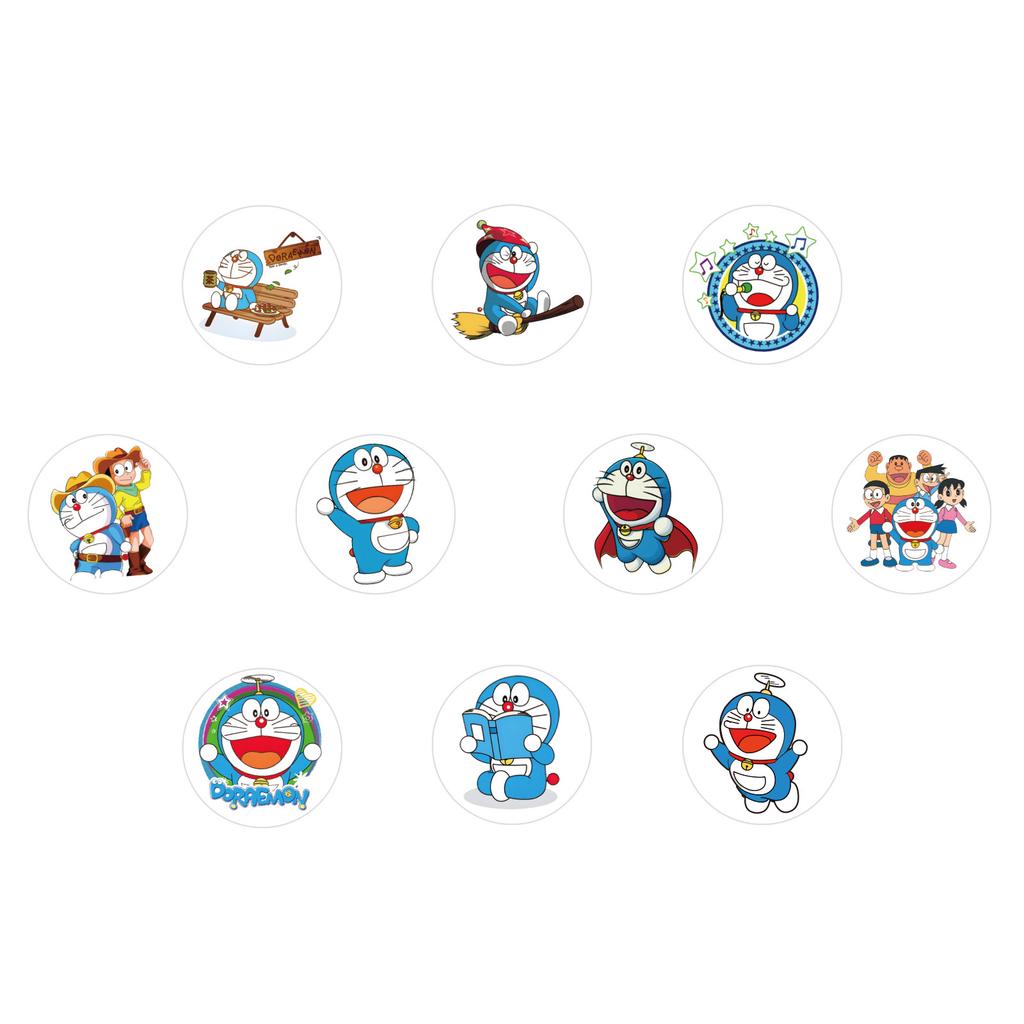 500 Stickers/roll Doraemon Cartoon Roll Paper Children's Creative Hand Tent Decorative Skateboard Tape