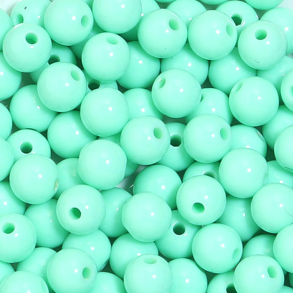 Akrylové Vánoční Série Jednobarevné Kulaté Korálky pro DIY Řetízky na Mobilní Telefon