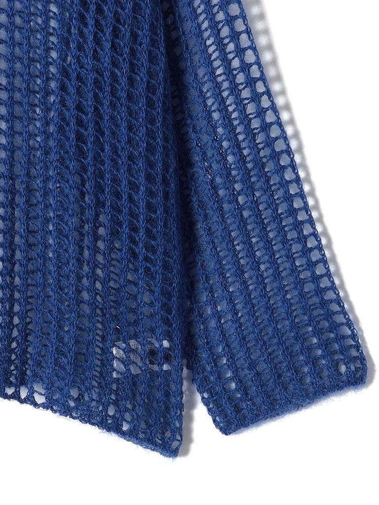 Ships for Women Knitted Mohair Mesh Hand One Size Pullover, Washable, Women's, 316040616, Blue,