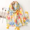 Fashion Women Spring Autumn Viscose Scarf Shawl Lovely Leopard Floral Tassel Pashmina Stole Wrap Echarpe Foulards Muslim Hijab