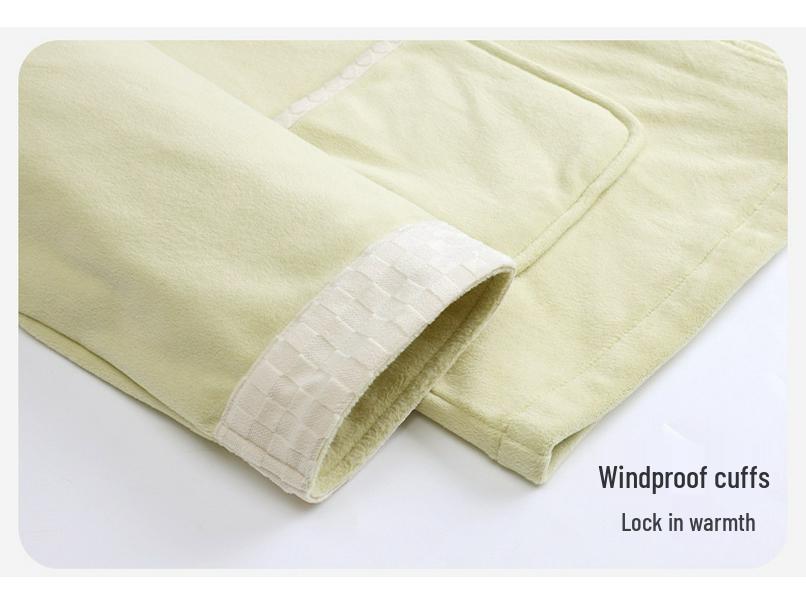 Women's Winter Coral Fleece Pajamas: Spring/Autumn Style, Plus Velvet Cardigan, Solid Color, Warm Sea Island Fleece Home Wear Set.