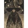Witch Magical Art Print Witch with Full Moon Wall Decor Darkness Witches Painting Wall Decor Canvas Poster Dark Romantic Decor