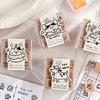Wood Rubber Stamp Lovely Cats Stamp Animal Stamp Decorative Stamp Cartoon Dogs Stamp