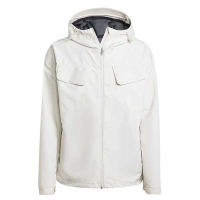 Giacca con Cappuccio e Zip Colore Unito da Uomo Giacche Bianca JD5877