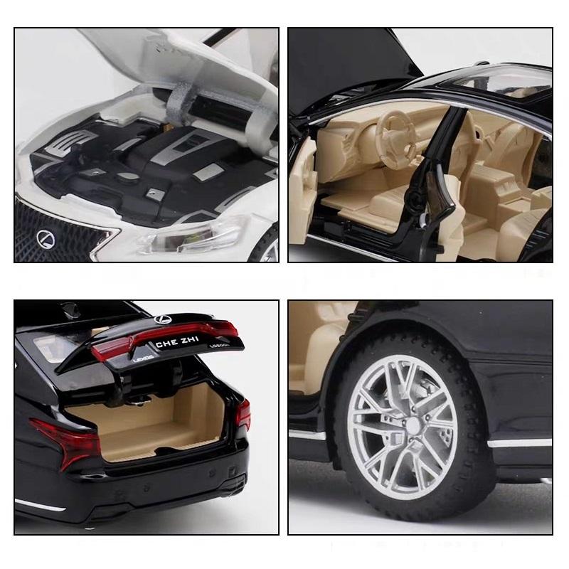 Toyota Lexus LS500H Limuzină Simulare Diecast & Vehicule de Jucărie Sunete & Lumină Mașină cu Tragere înapoi 1:32 Cadouri din aliaj pentru copii