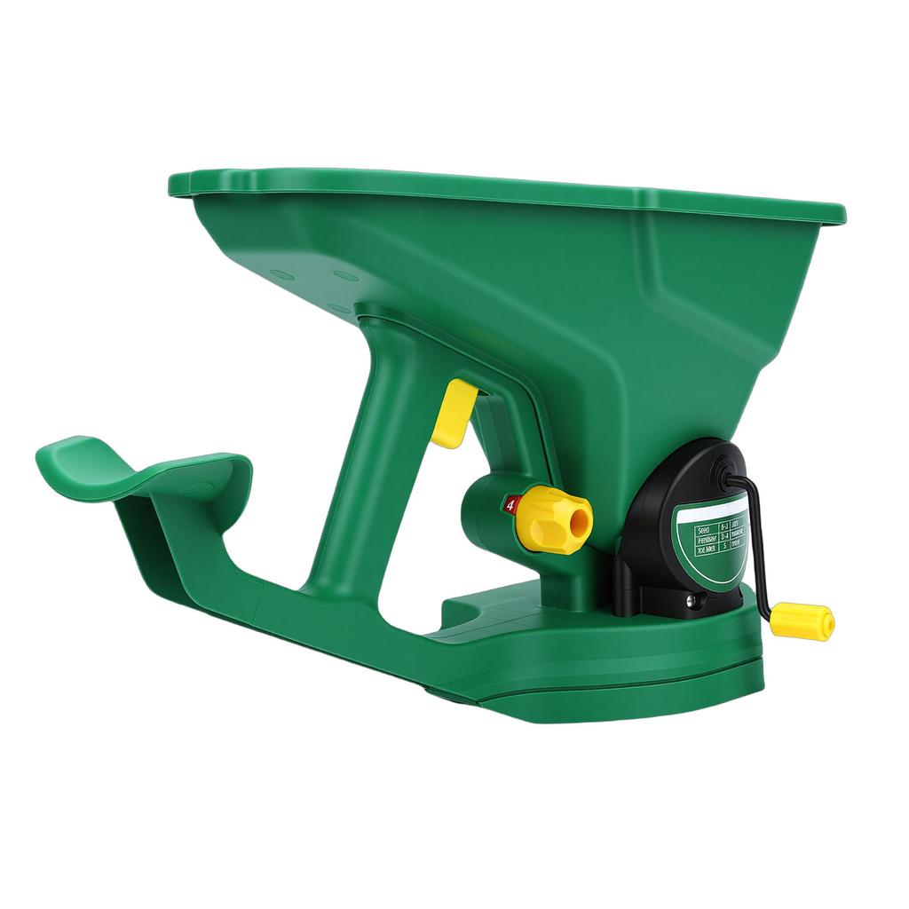 2L Hand Crank Spreader 5 Gears Handheld Hand Powered Fertilizer Spreader for Lawn Garden