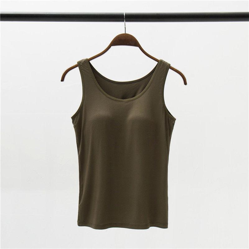 Padded Cup Plus Size Modal Slimming Camisole Tank Top - Breathable & Comfortable
