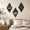 Dark Style Wooden Wall Decor Sun Moon Wall Art Sign Wall Mounted Board  Gothic Style