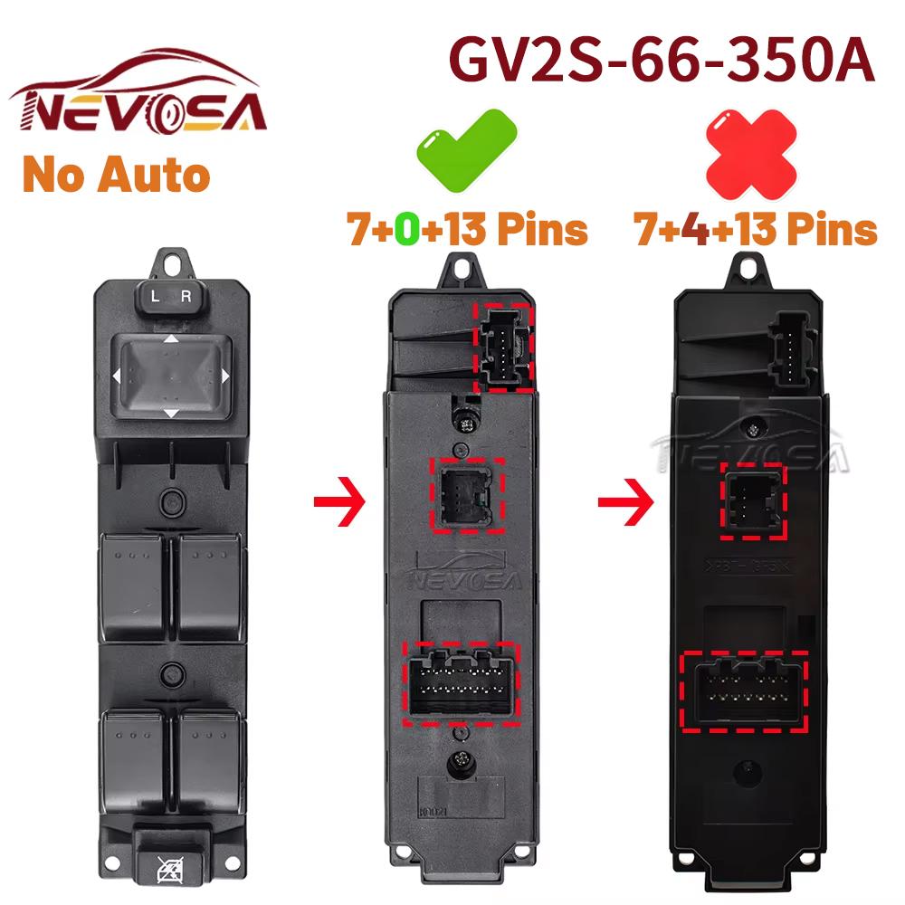 For Mazda 6 Mazda6 5 CX-7 Auto Electric Power Window Master Switch GV2S-66-350A GP7A-66-350C CC43-66-350A Front Left Driver 0 Auto Mazda 6 24Pin