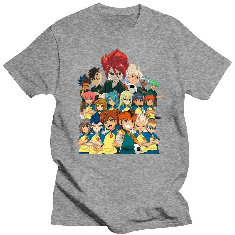 Inazuma Eleven Tričko Krátký rukáv Léto Bílá barva Logo Inazuma Eleven Tričko Trička Top Tričko Inazuma 11 Tričko Hip Hop