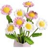 10 Pcs Crochet Flowers, Hand Woven Simulation Daisy Bouquet Knitted Daisy Flowers Chamomile Decor Flower for Home Office Festival Party.