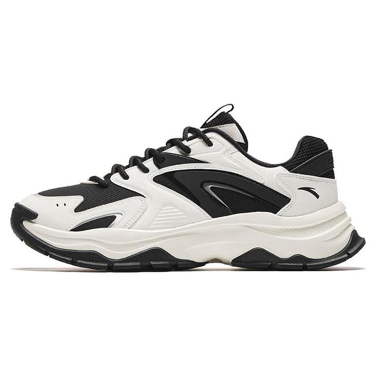 New Anta Hot OG 2 Cushioning Wear Resistant Low Top Chunky Sneakers Men's Black White 912348803-1