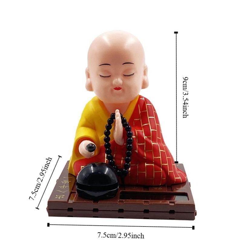 Handgefertigte Solar Nickende Buddha Spielzeuge Tathagata Buddha Schreibtisch Buddha Statue Zuhause Auto