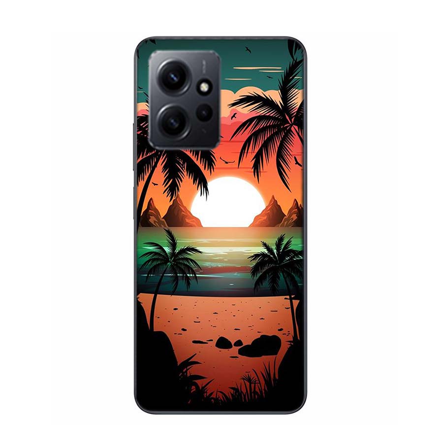 Beautiful Seaside Coconut Trees Phone Case For Redmi Note 14 15 Pro 5G 13 12 Pro Plus 11 11T 11E 11S 10 Pro 10S 9 9S Cover Cell