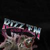 Men Women's Rizz Em Autism Racoon T Shirt Merch Pure Cotton T-shirt Clothes Fashion Tees Printed