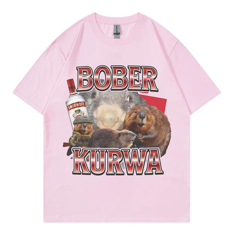 Bober Kurwa Lustiges Ratten-Meme Grafik T-Shirts Harajuku Y2k Vintage T-Shirt Sommer Mode Lässig Baumwoll-T-Shirts Unisex Streetwear