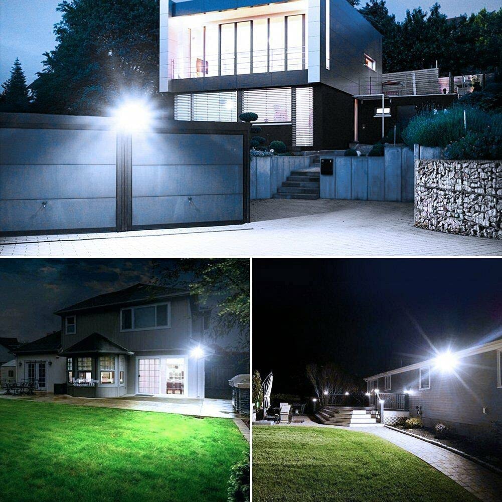 SenMeiGuang Sensorleuchte Verbesserter PSE 50W LED-Strahler mit Bewegung 6000k Regendicht und Kabel mit LED-Arbeitsleuchte für Parkplatz Nacht und Nachbarschaft