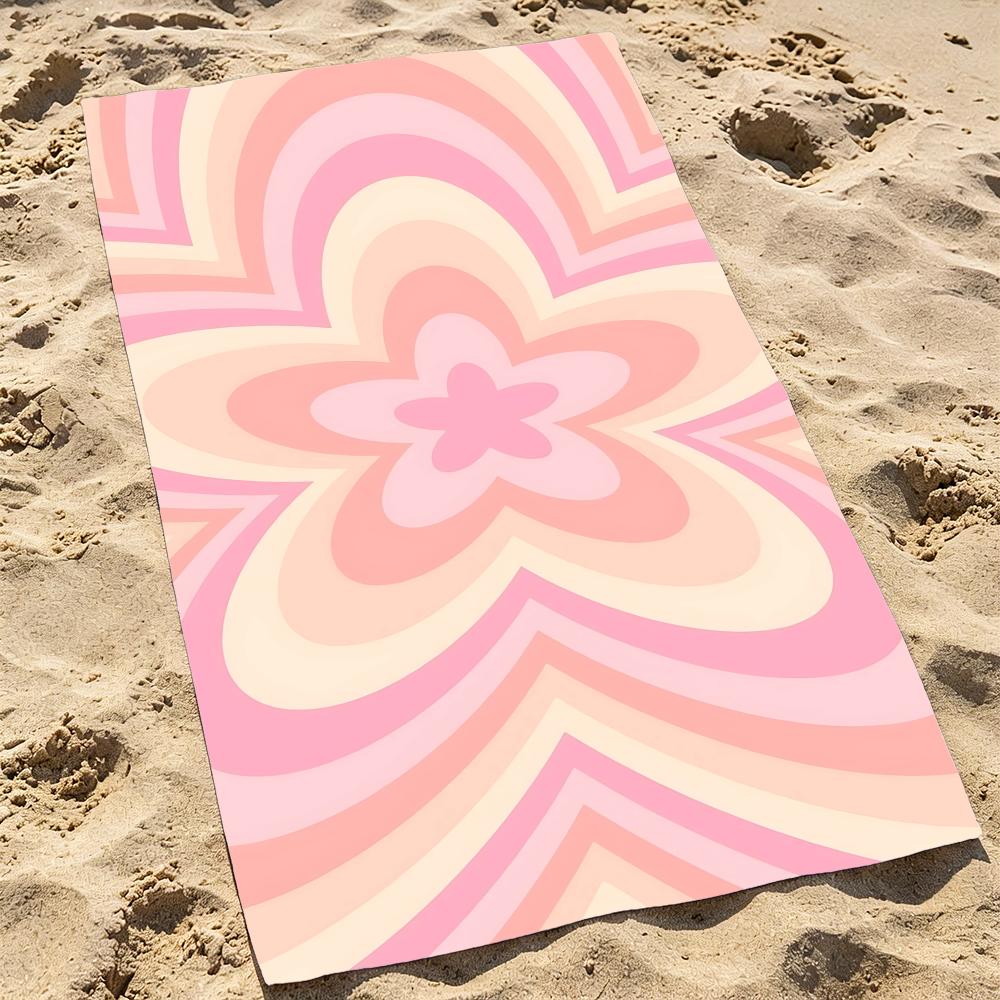 Macaron Sweet Wave Towel Beach Towel Oversized Super Absorbent Soft Swim Beachtowels For Men, Women