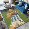 Soccer Player Celebration Anime Style Patterned Carpet, Suitable As a Non Slip Play Mat for the Living Room and Bedroom Sofa