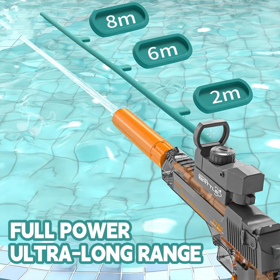 New Water Gun Electric Pistol Shooting Toy Full Automatic Summer Beach Toy For Kids Children Boys Girls Adults pistolet a eau