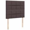 Box Spring Bed with Mattress Dark Brown 120x200 cm Fabric