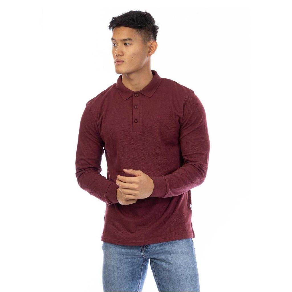 Peter Werth Mens Embroidered Long-Sleeved Polo Shirt