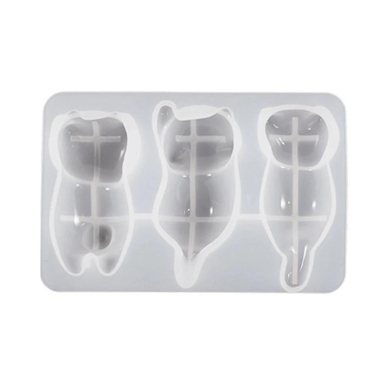 Silicone Pendant Mold Clay Molds Cat Shape Keychain Moulds Silicone Material Perfect Gift for Hand Making Lover