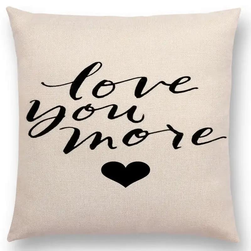 Newest Black Letter Brave Confidence Hope Forceful Warm Words Cushion Cover Christmas Gifts Sofa Throw Pillow