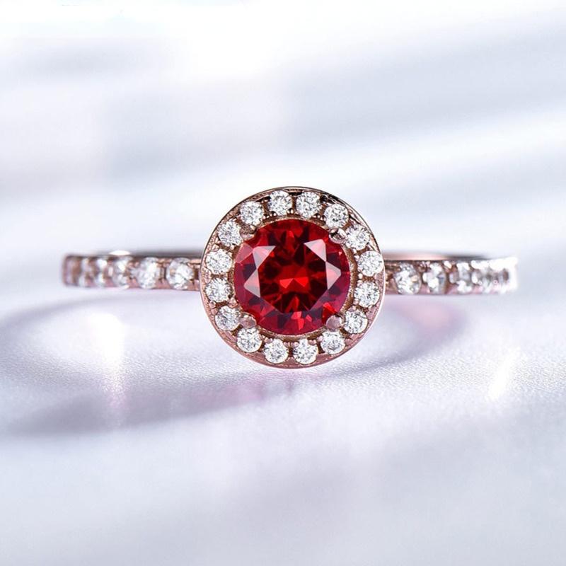 Gica Gema 100% 925 Sterling Silver Engagement Rings For Women Sparkling Zircon Party Fine Jewelry
