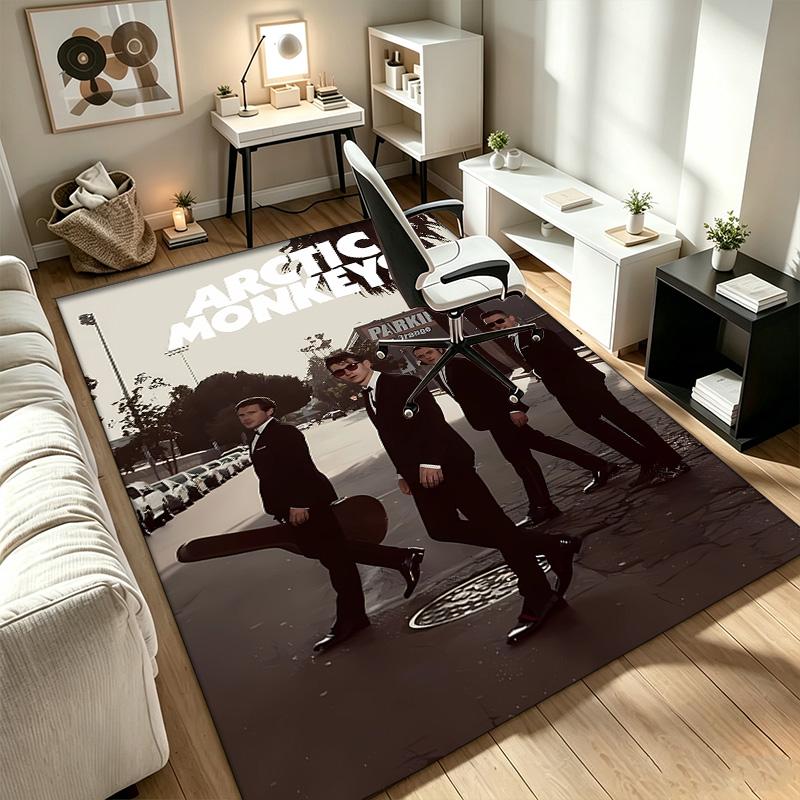 Arctic Monkeys  A Rug Suitable for Office Chair Areas Living Rooms and Computer Desks Perfect for Home Offices and an Ideal Holiday Gift