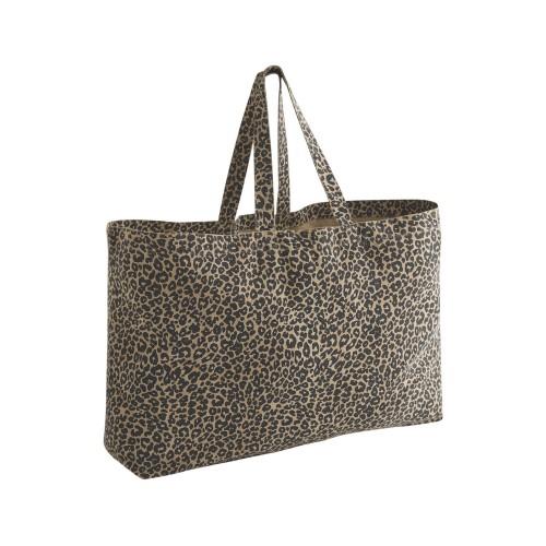 Westford Mill Bolsa Tote Grande de Lona com Estampa de Leopardo