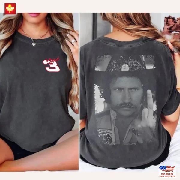 Racing Middle Finger T-shirt, 90s Nascar Shirt, Dale Earnhardt Tee M