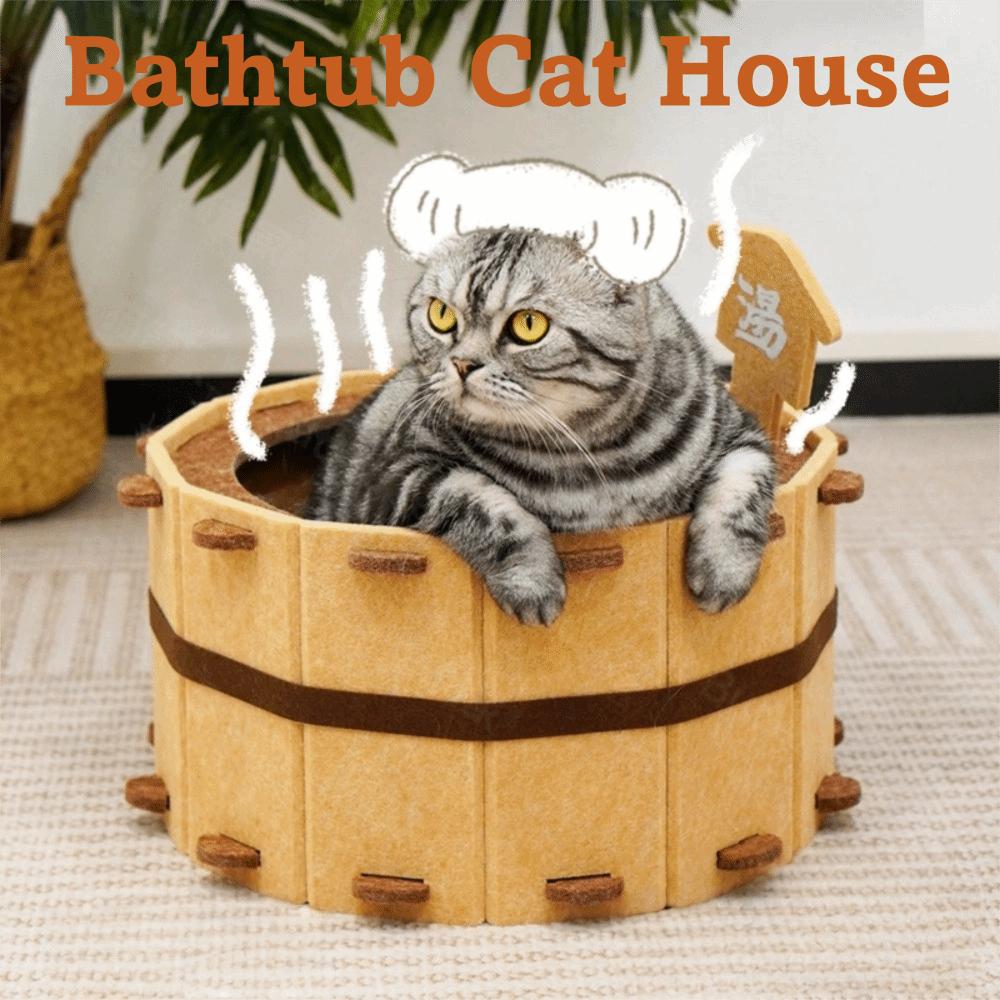 Four Seasons Cat Bed Felt Cat Castle House Fun Bathtub Cat House  Sharpening Claws/sleeping