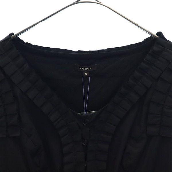 Unused TOCCA Made In Japan Frill No Sleeve One Piece 4 Black Women Used