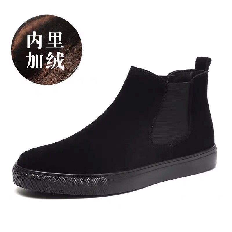 Winter Martin Boots Men's Cotton Shoes High-top Shoes Men's Korean Version Fleece Board Shoes Darth Vader Mid-top Shoes Men's Trendy Shoes
