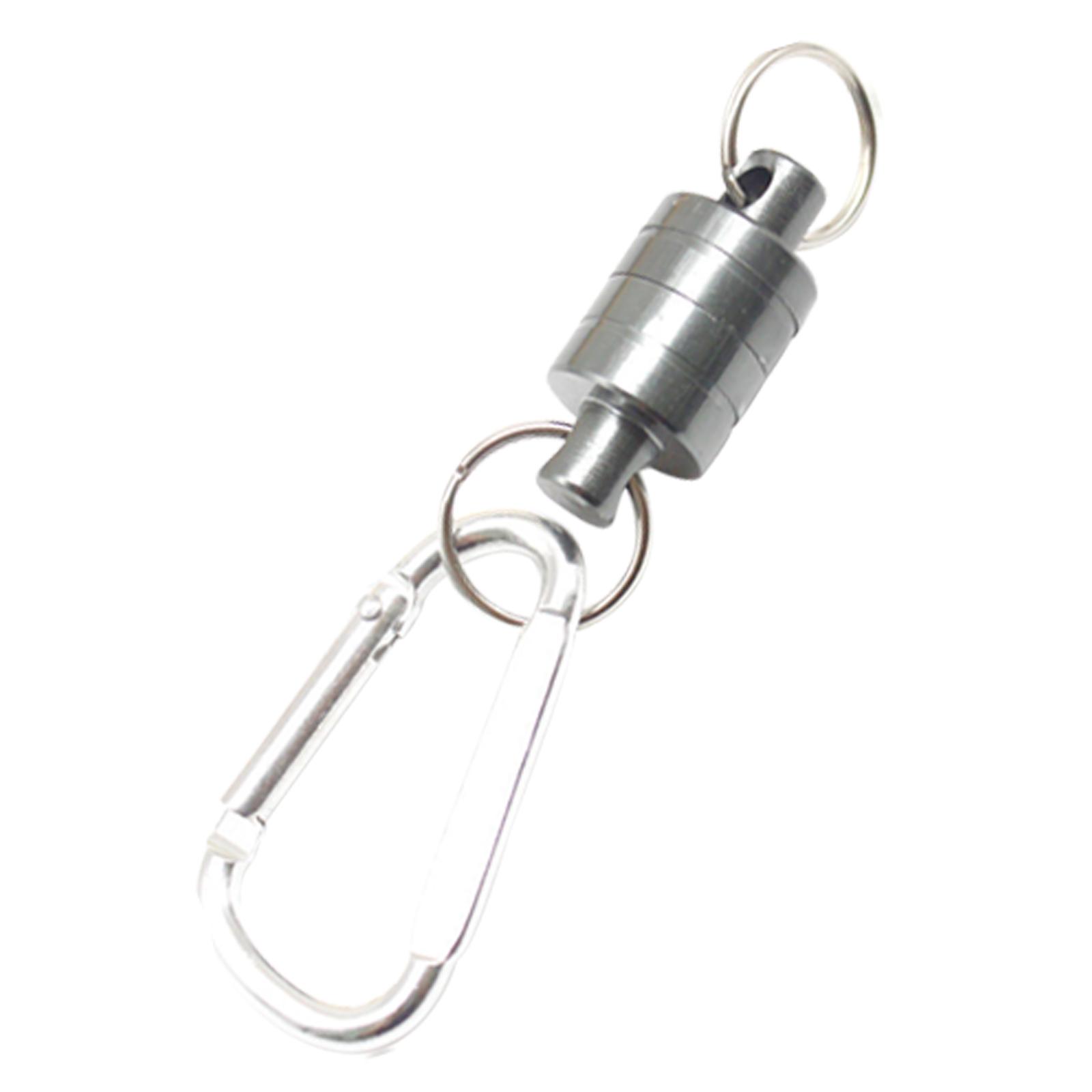 

Magnetic Clasps Multi-function Strong Magnetic Mountaineering Buckle Anti-loss Rope Carabiner For Outdoor Fishing grey single buckle#1
