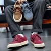 Niche Design Hong Kong Style Canvas Shoes Men's Spring New Versatile Casual Burgundy Ins Men's Shoes