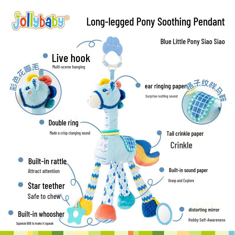 Jollybaby Soothing Horse Pendant: Baby Stroller & Bed Wind Chime for 0-6 Months