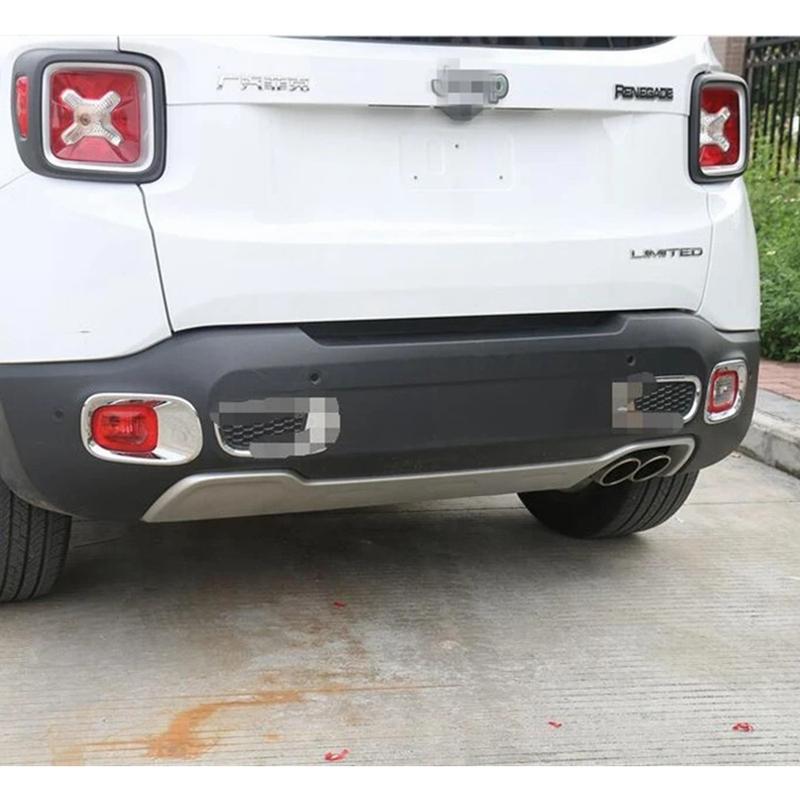 Tail Rear Reflector Fog Lights Lamps Decoration Frame Cover Trim Fit For Jeep Renegade 2015 - Car Accessories