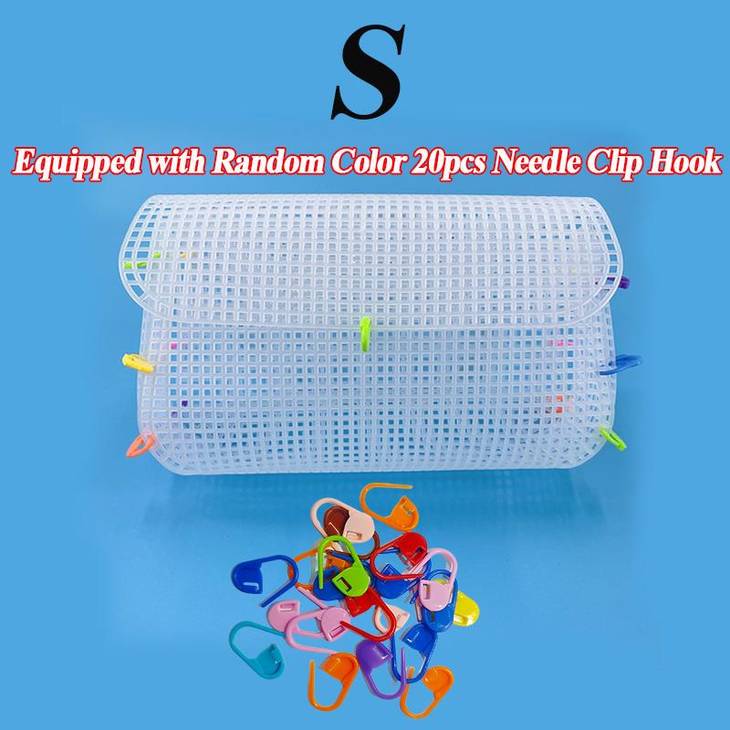 Plastic Weaving Plastic Mesh Cloth For Bag Making DIY Handcraft Bags Weaving Material Latch Hook Bags Made Plastic Grid Hook