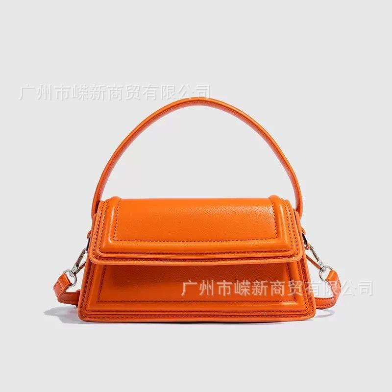 Zr Women'S Bag Solid Color City Messenger Bag Fashionable Versatile Shoulder Handbag Flip Small Square Bag