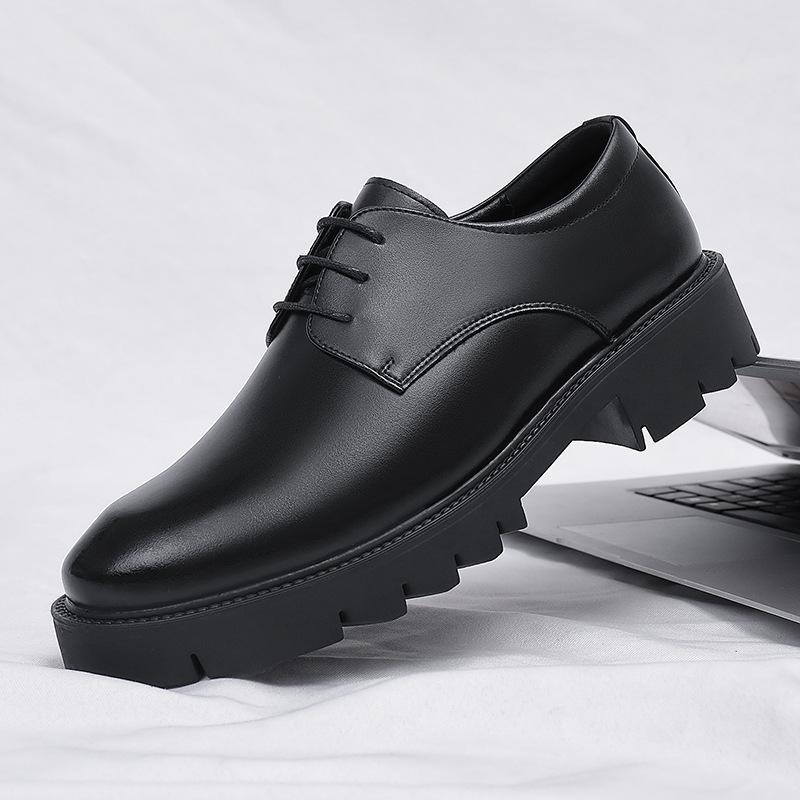 Men Platform High Heel 5/8/10 CM Height Growth Formal Men Derby Artificial Leather Business Shoe Man Oxford Elevator Dress Shoes