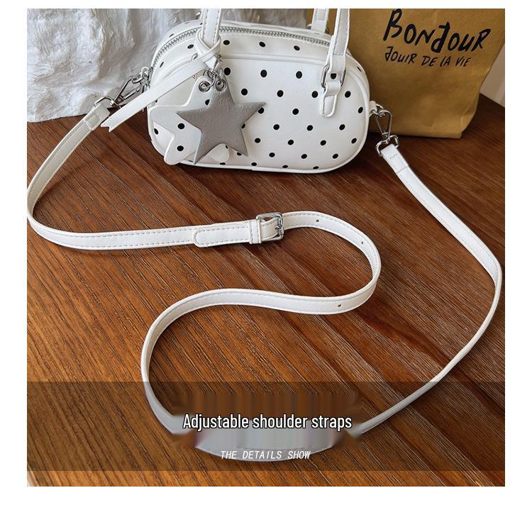 Elegant Polka Dot Shoulder Bag for Women – Stylish, Versatile, Handheld & Crossbody Design
