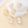Shell Jewelry Ring Copper Plated White K Opening Adjustable For Fashion Fans