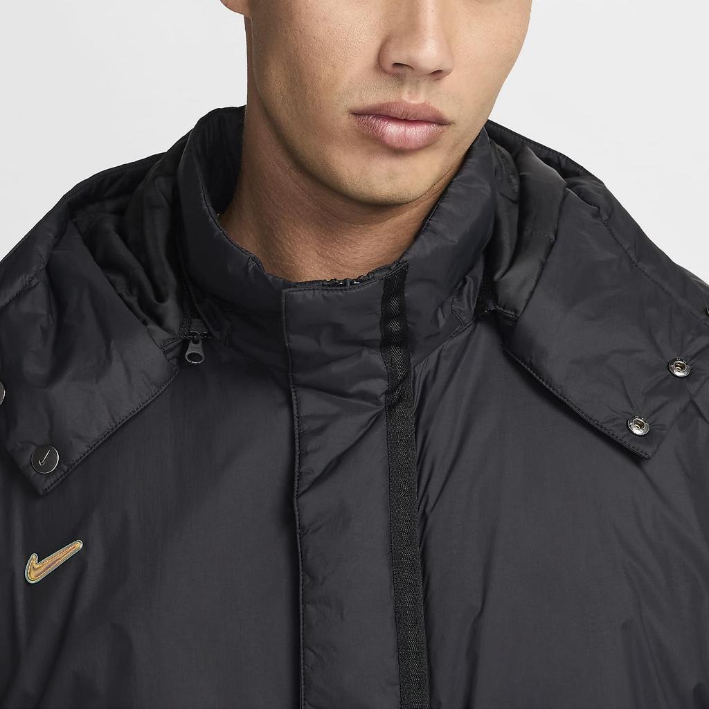 Nike Therma-Fit Cultura Calcio Ampia Comoda alla Moda Versatile Giacca Uomo Giacca Nero Bianco FZ0529-010