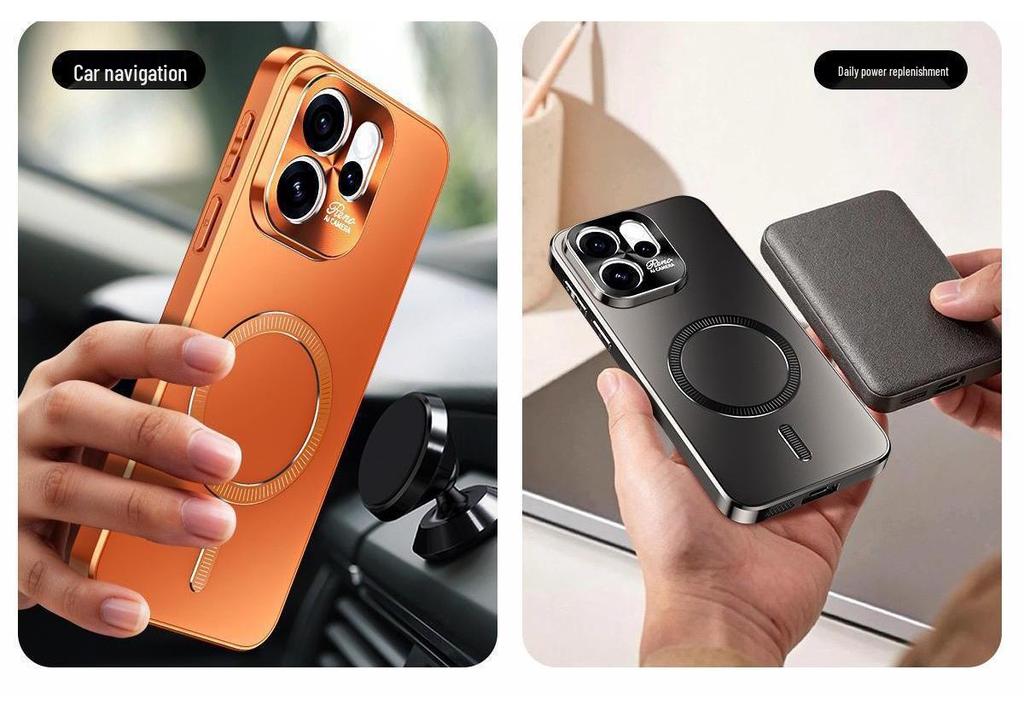 OPPOReno15Pro Anti-fall Case with Lens Protector & Magnetic Ring for Men & Women
