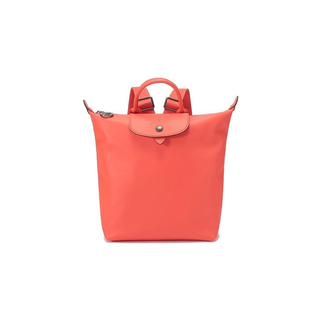 Longchamp Le Pliage Xtra Solid Color Leather Backpack Women Backpack Orange 10209987017