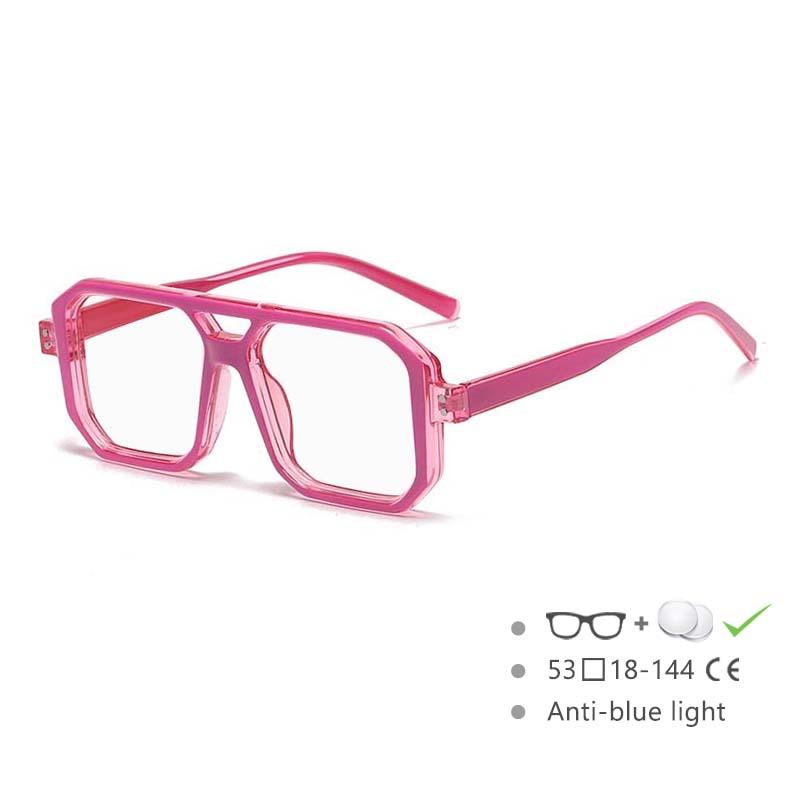 54605 Big Size Square Glasses Frame Women Men Optical Computer Eyeglasses Frames Office Decoration Fake Eyewear